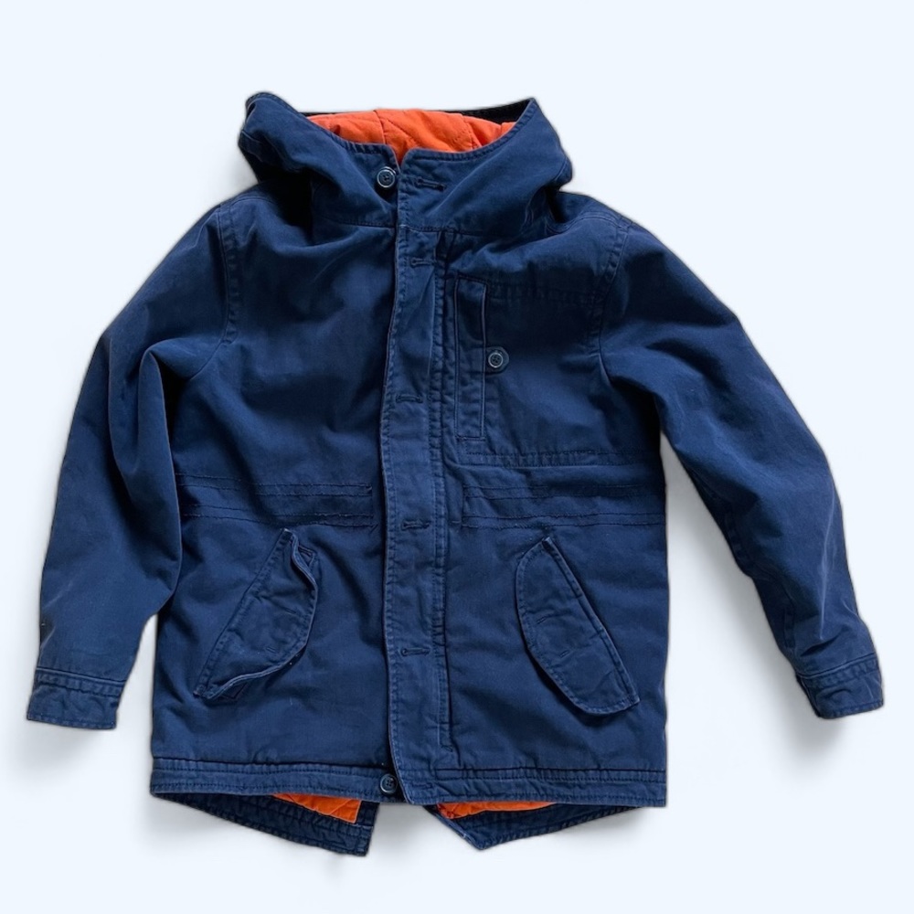 Blue canva mi-season jacket. Gap kids size medium boys